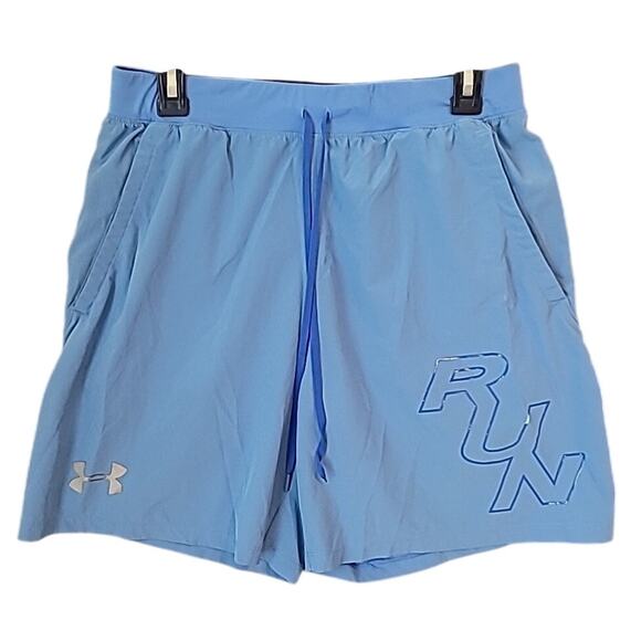Under Armour Men’s SpeedPocket 7" Shorts Blue Small Running Training EUC - Picture 4 of 11